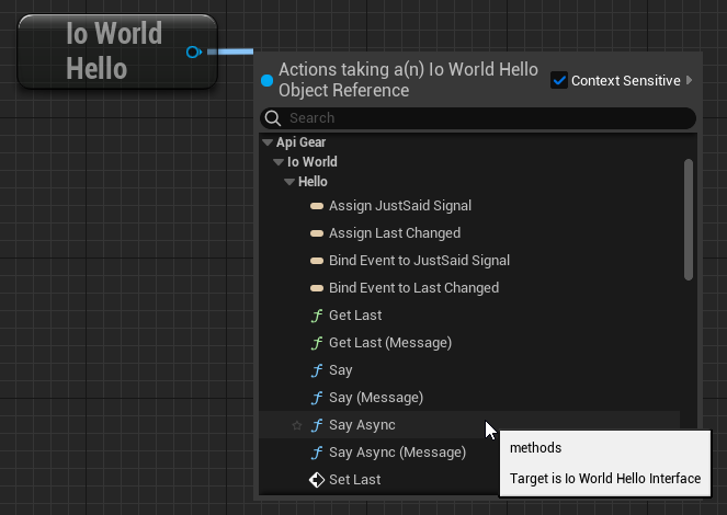 Choose method on interface in blueprint